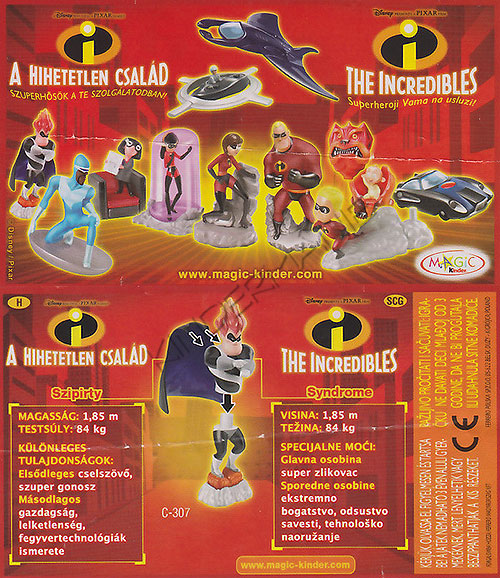 A HIHETETLEN CSALÁD/THE INCREDIBLES (H/SCG)