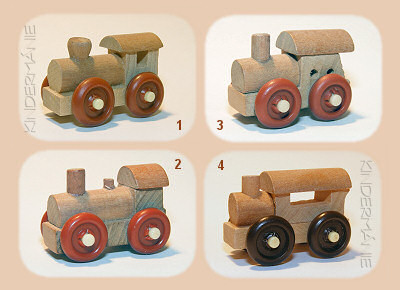 K96 n127-130 Dřevěné lokomotivy